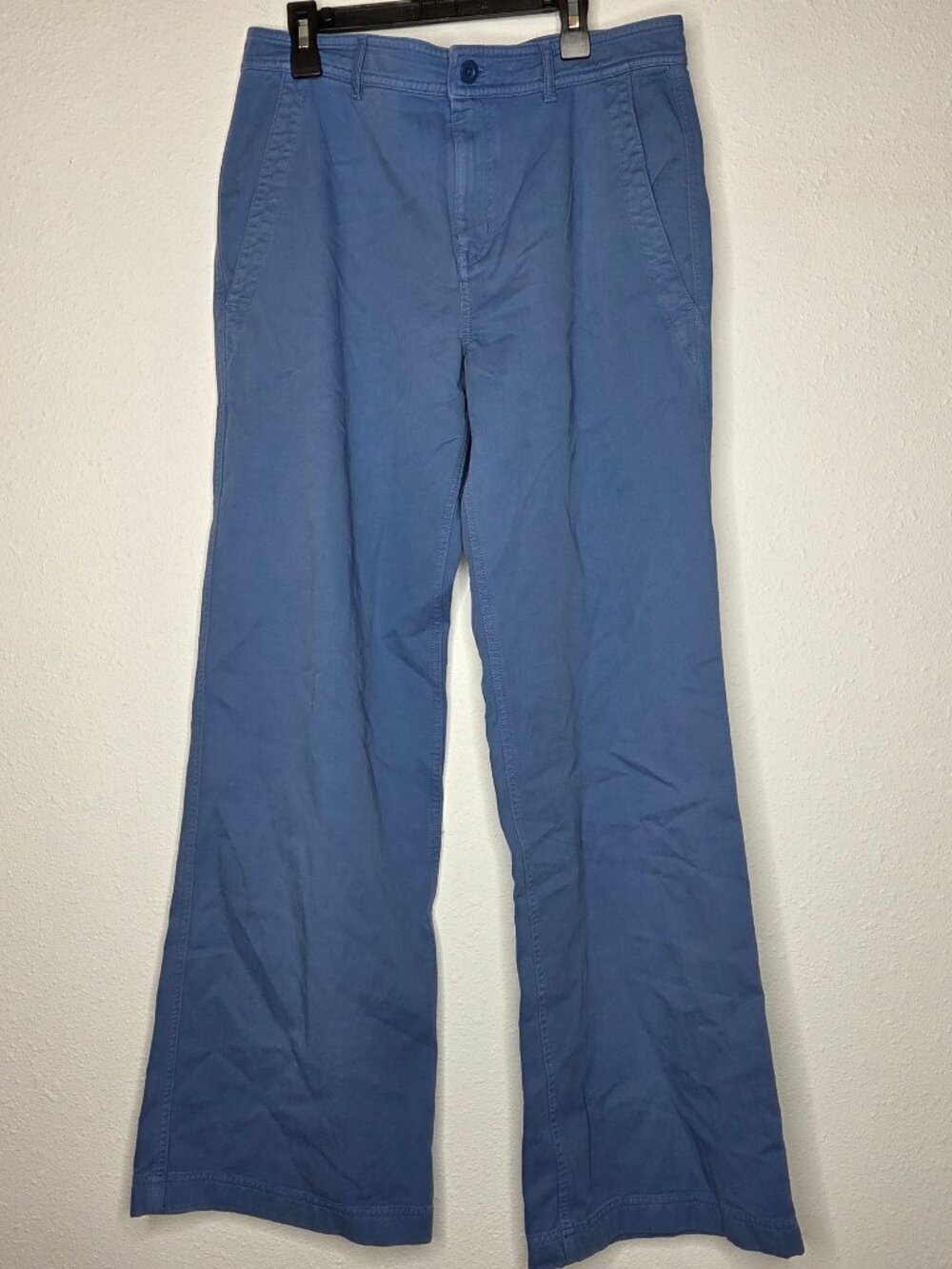 Lauren Ralph Lauren Cotton Twill Wide-Leg Pants - Medium Blue